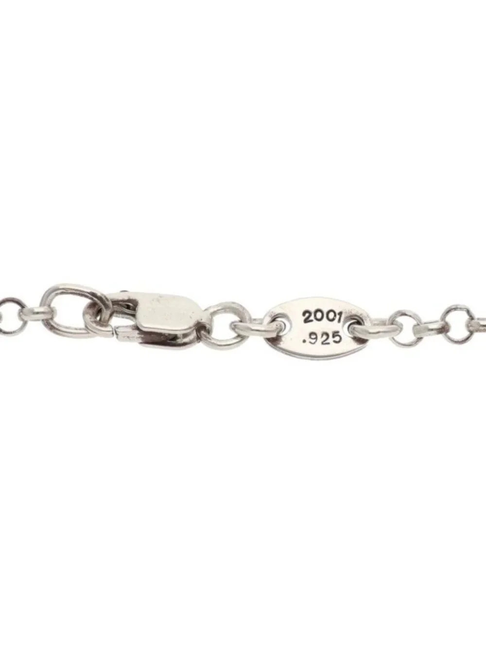 Chrome Hearts Safety Pin Roll Chain Silver Necklace